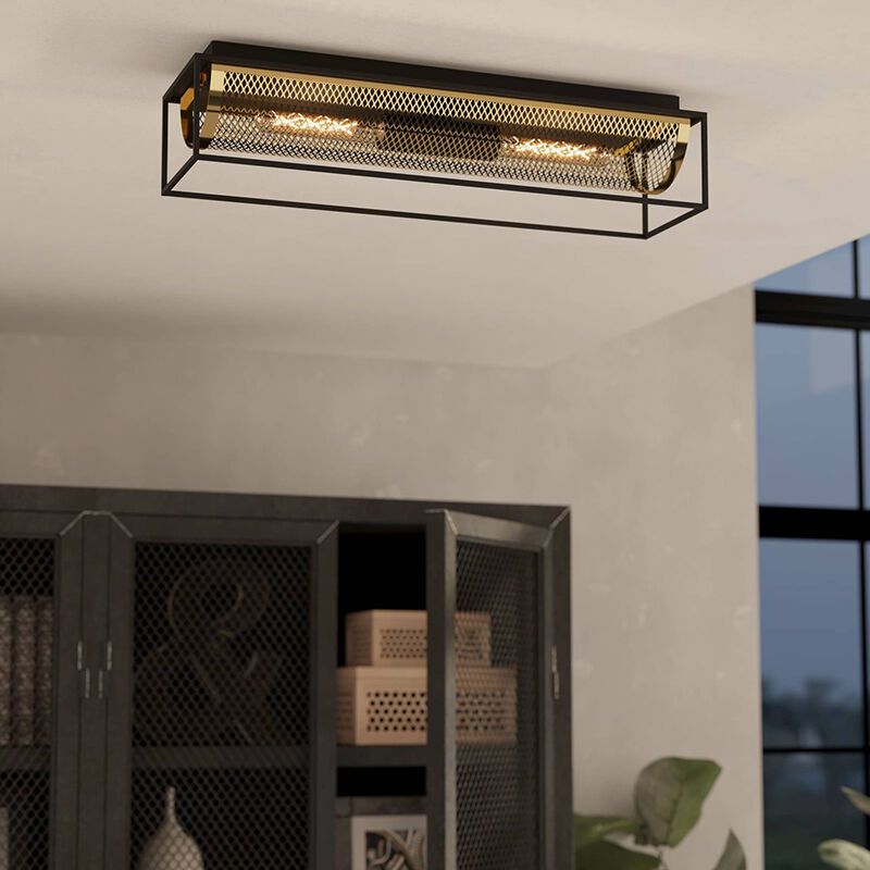 Sort industri loftlampe aluminium, Mauricio Sort industri loftlampe aluminium, Mauricio