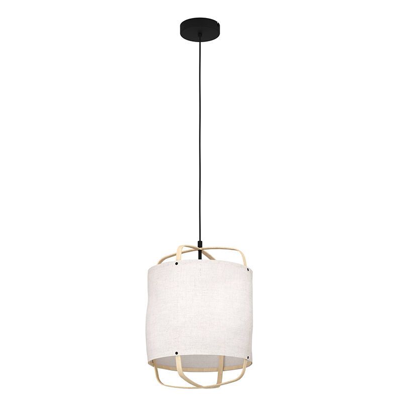 Hvid retro pendler lampe stof, Rocco Hvid retro pendler lampe stof, Rocco