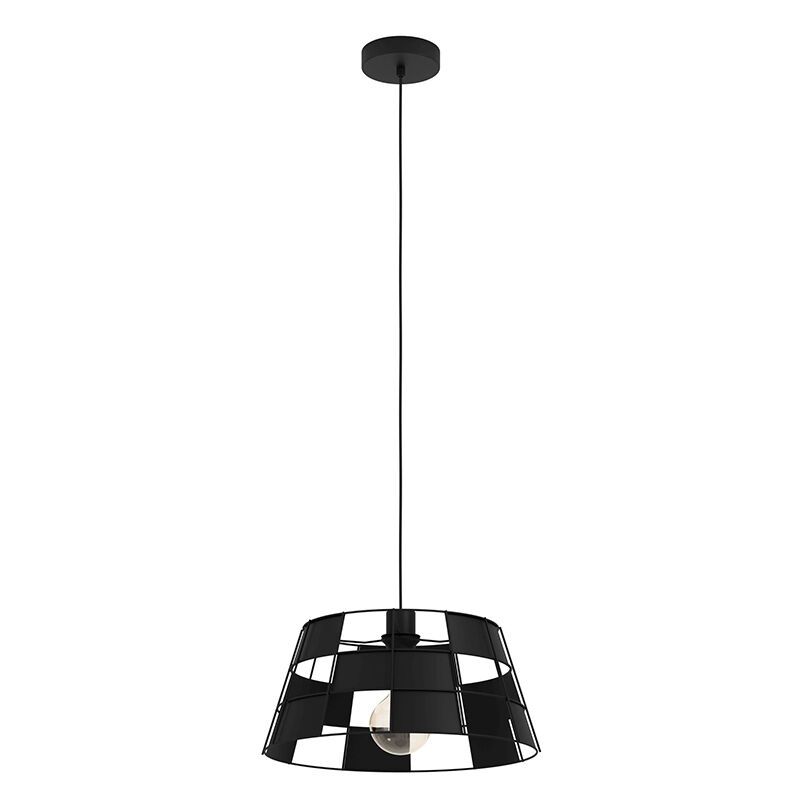 Sort pendler lampe aluminium, Nelly