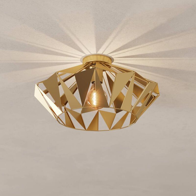 Guld design plafond stål, Charmain