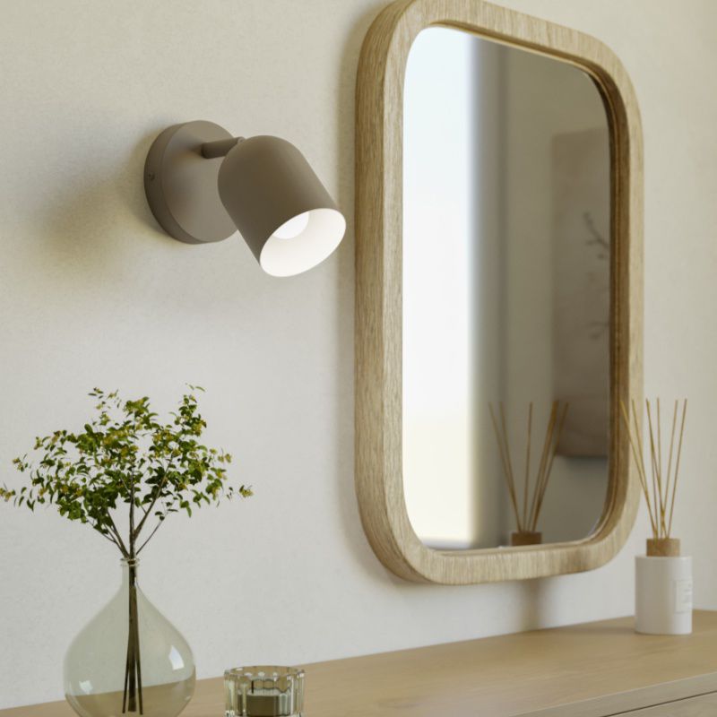 Brun vintage vægspot stål, Tjitte