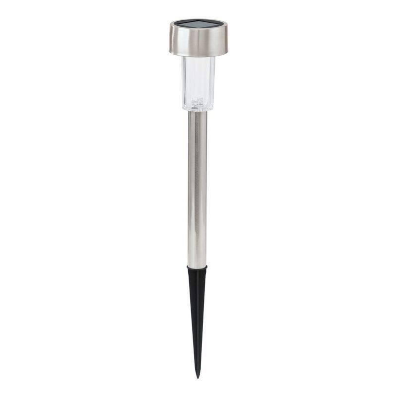 Sølv havespot på spyd rustfrit stål, Zora, 0,5W, 3000K LED, IP44, med brytare Sølv havespot på spyd rustfrit stål, Zora, 0,5W, 3000K LED, IP44, med brytare