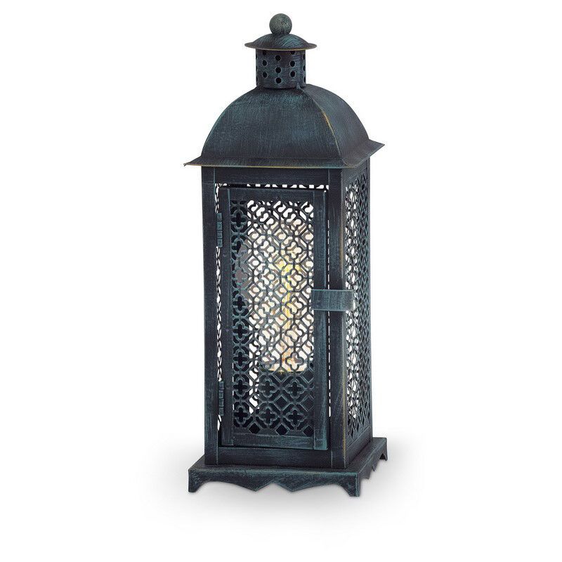 Grøn klassisk bordlampe metal, Abdirahman, med brytare