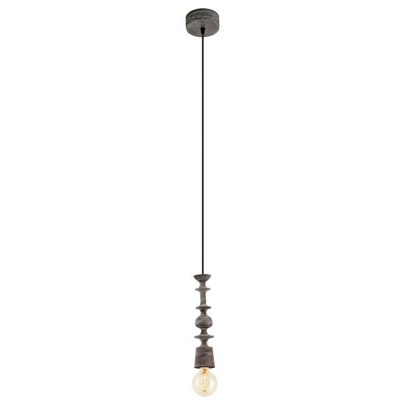 Træ pendler lampe sort, Abel