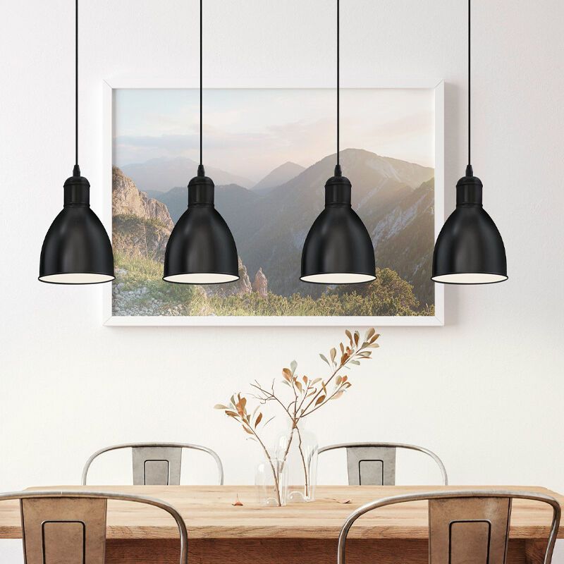 Sort industri pendler lampe metal, Lavinio