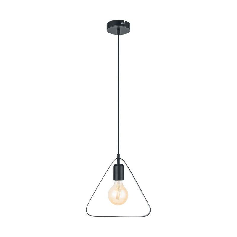 Sort pendler lampe metal, Aida