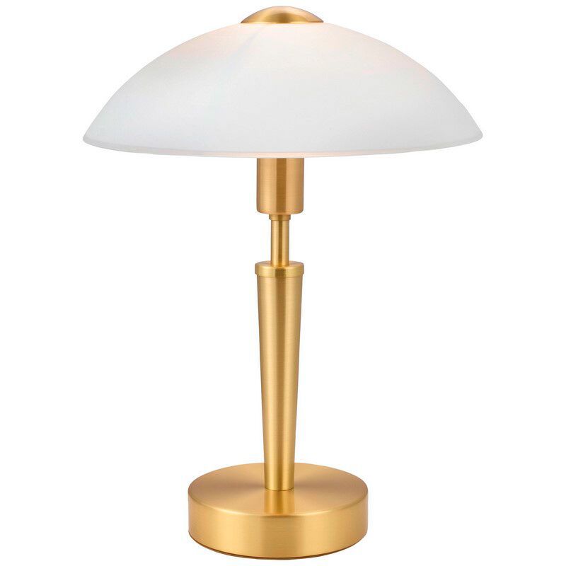 Guld klassisk bordlampe glas, Miam, med beröringsdimmer