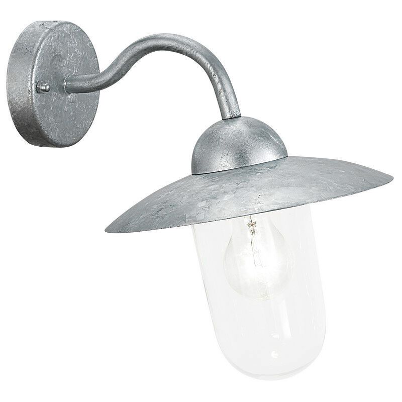 Sølv rustik udendørslampe glas, Dalisha, IP44