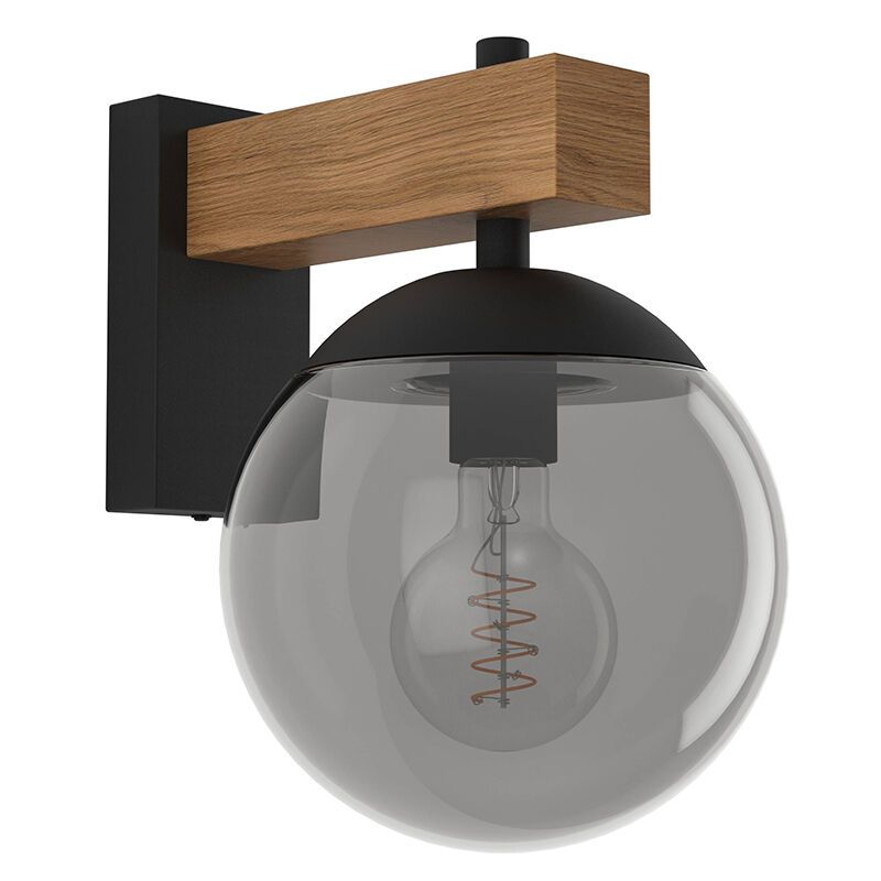 Grå modern udendørslampe glas, Boris, IP44 Grå modern udendørslampe glas, Boris, IP44