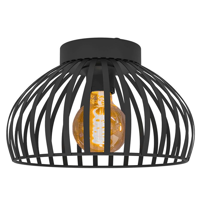 Sort industri loftlampe stål, Mogano