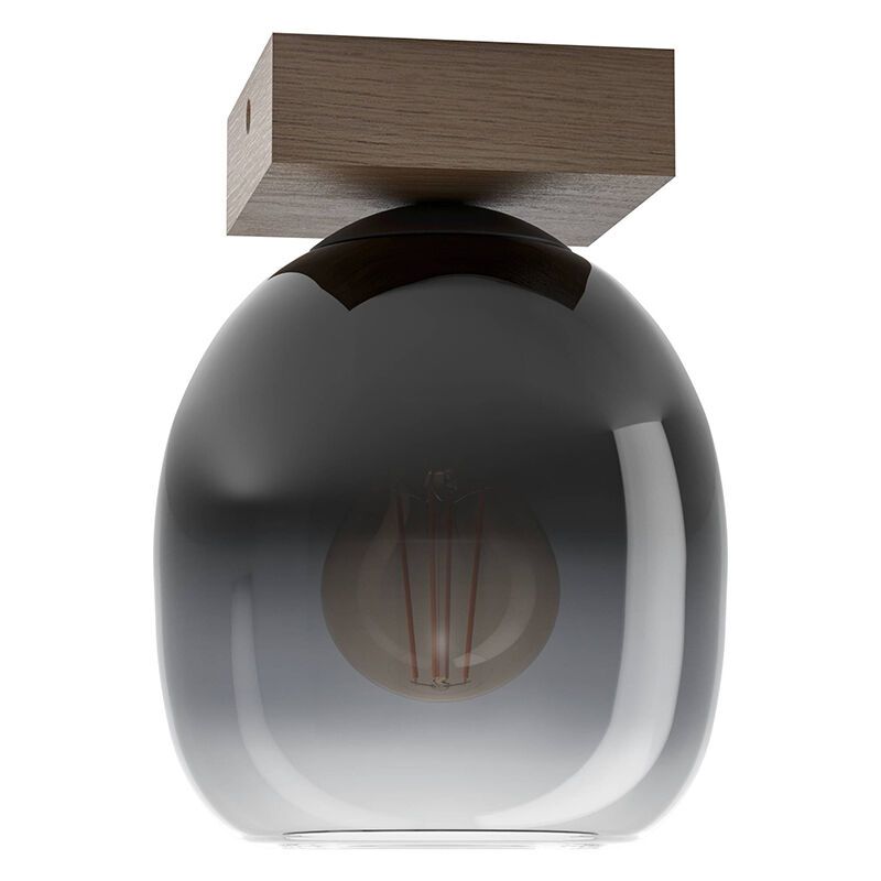 Brun modern loftlampe træ, Frida