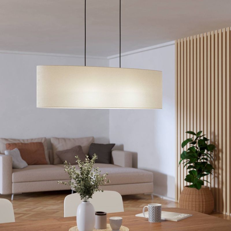 Sort modern pendler lampe stof, Siham Sort modern pendler lampe stof, Siham