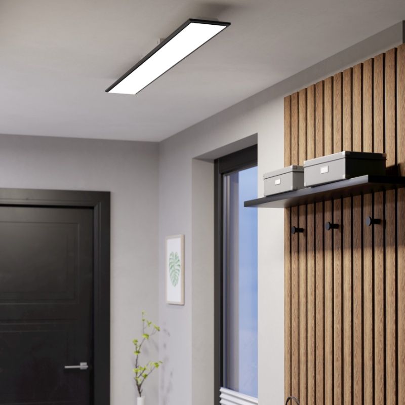 Sort design smart loftlampe plast, Muhsin, 28W, RGBW LED