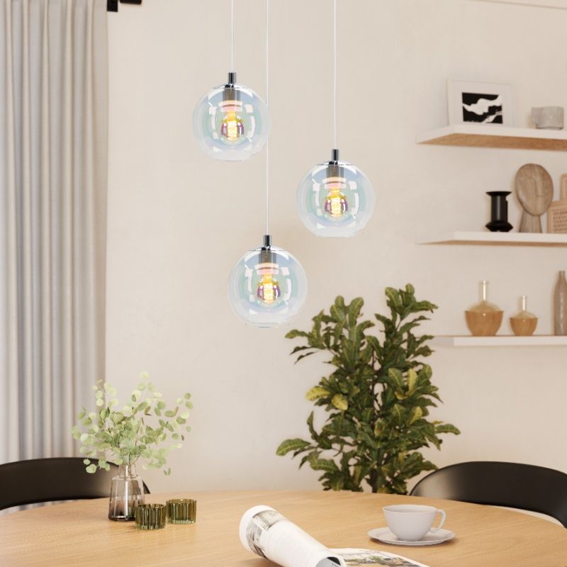 Gennemsigtig modern pendler lampe glas, Achek
