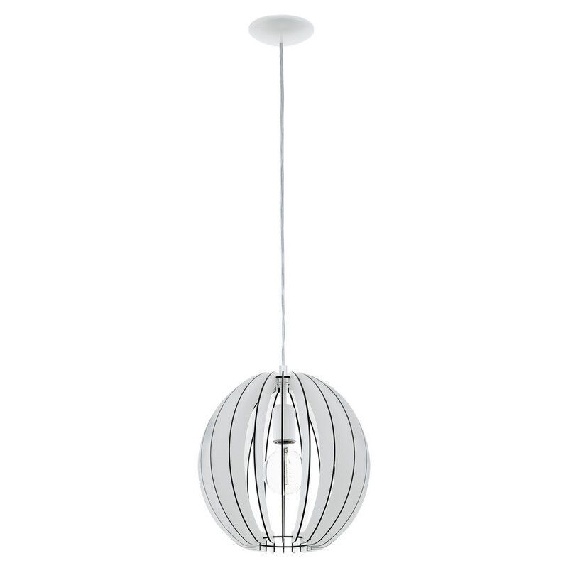 Hvid rustik pendler lampe træ, Bergama