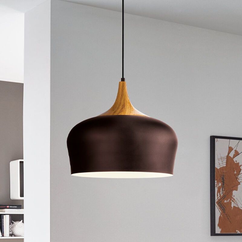 Brun modern pendler lampe metal, Annemarije