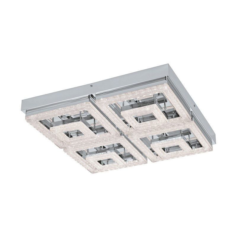Krom modern loftlampe plast, Arjo, 48W, 3000K LED