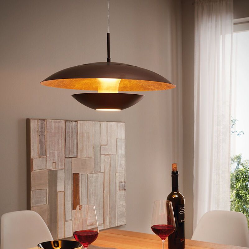 Brun modern pendler lampe metal, Ashish