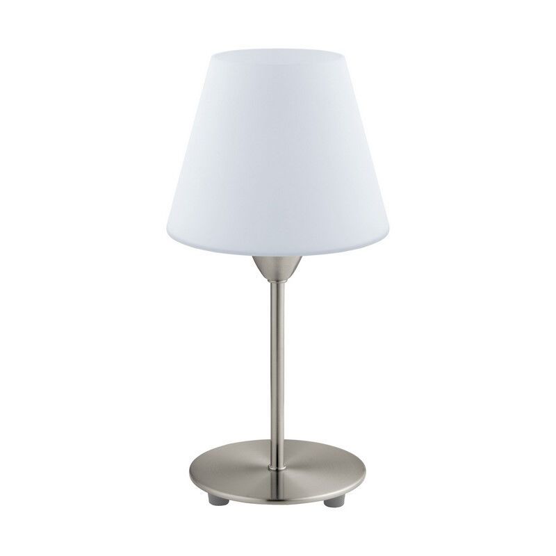 Nikkel modern bordlampe glas, Asiye, med brytare