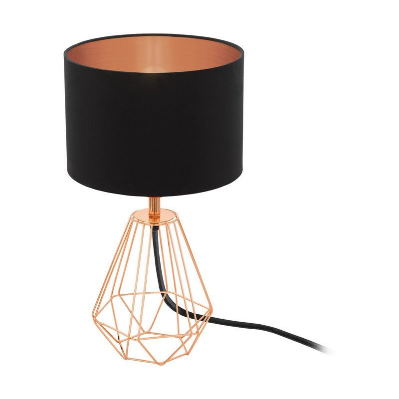 Kobber design bordlampe stof, Acri, med brytare