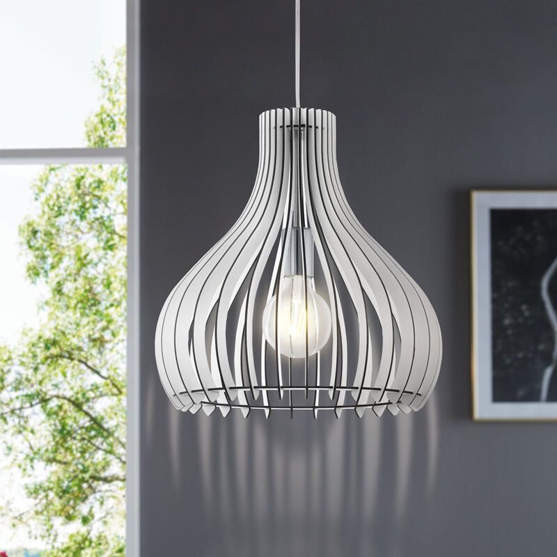Træ pendler lampe hvid, Betsy Træ pendler lampe hvid, Betsy