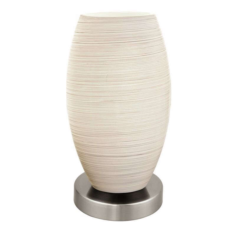 Nikkel design bordlampe stål, Angelino, med brytare