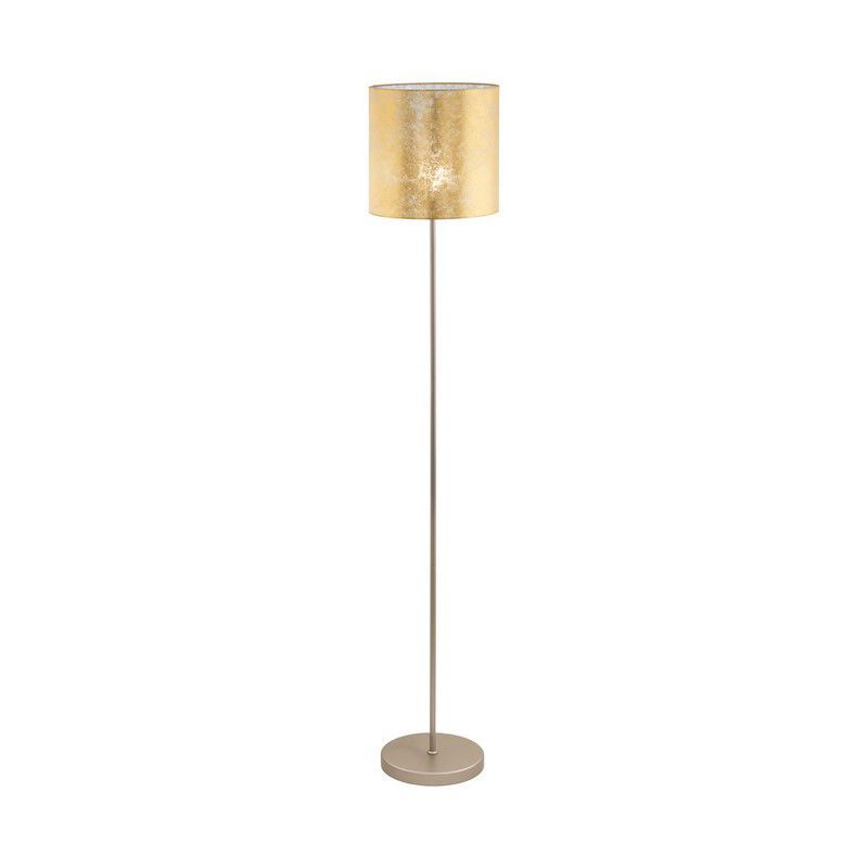 Beige modern gulv lampe metal, Megan, med brytare