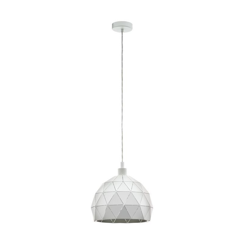 Hvid modern pendler lampe stål, Silva
