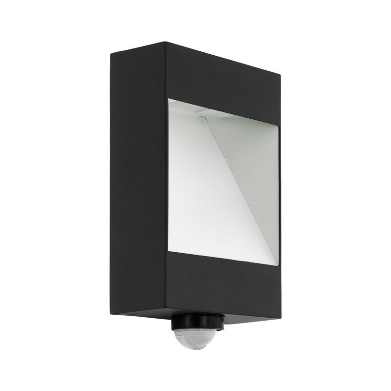 Antracit modern udendørs væglampe med bevægelsessensor aluminium, Elvi, 10W, 3000K LED, IP44