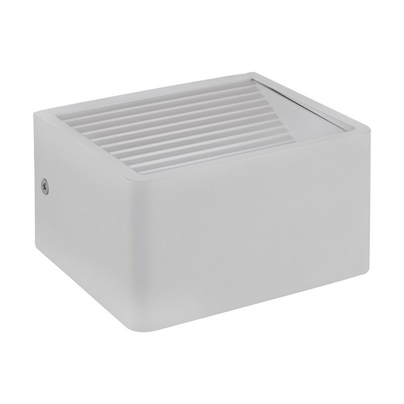 Hvid modern udendørslampe aluminium, Nicoliene, 6W, 3000K LED, IP65 Hvid modern udendørslampe aluminium, Nicoliene, 6W, 3000K LED, IP65