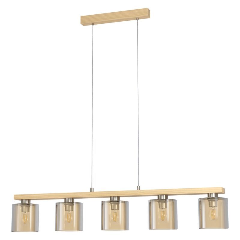 Træ pendler lampe rav, Magali