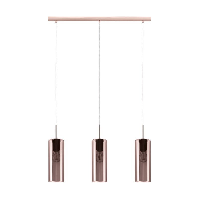 Kobber design pendler lampe glas, Tino