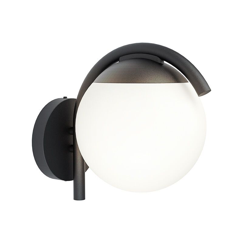 Sort modern udendørslampe stål, Lynne, IP44