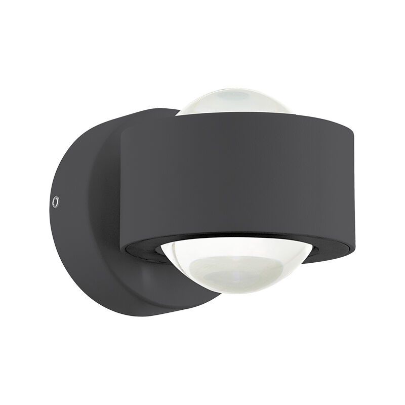 Antracit modern udendørslampe aluminium, Lyn, 2W, 3000K LED, IP44
