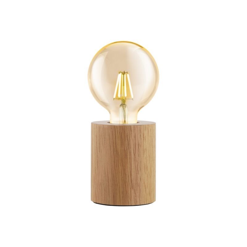 Træ bordlampe brun, Yannic, med brytare Træ bordlampe brun, Yannic, med brytare