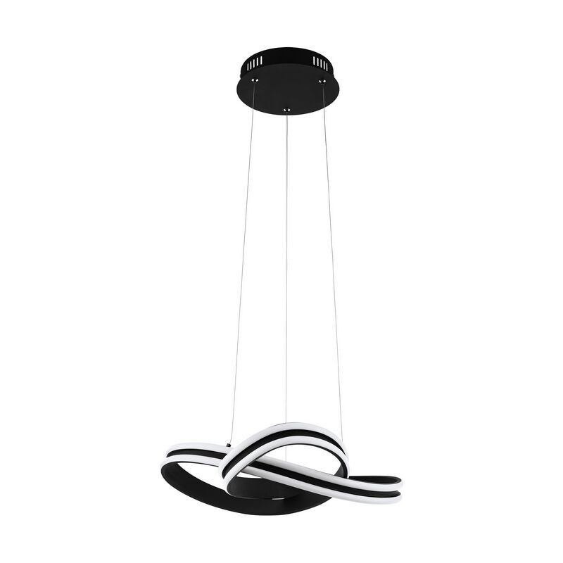 Sort modern pendler lampe plast, Marigje, 18W, 3000K LED