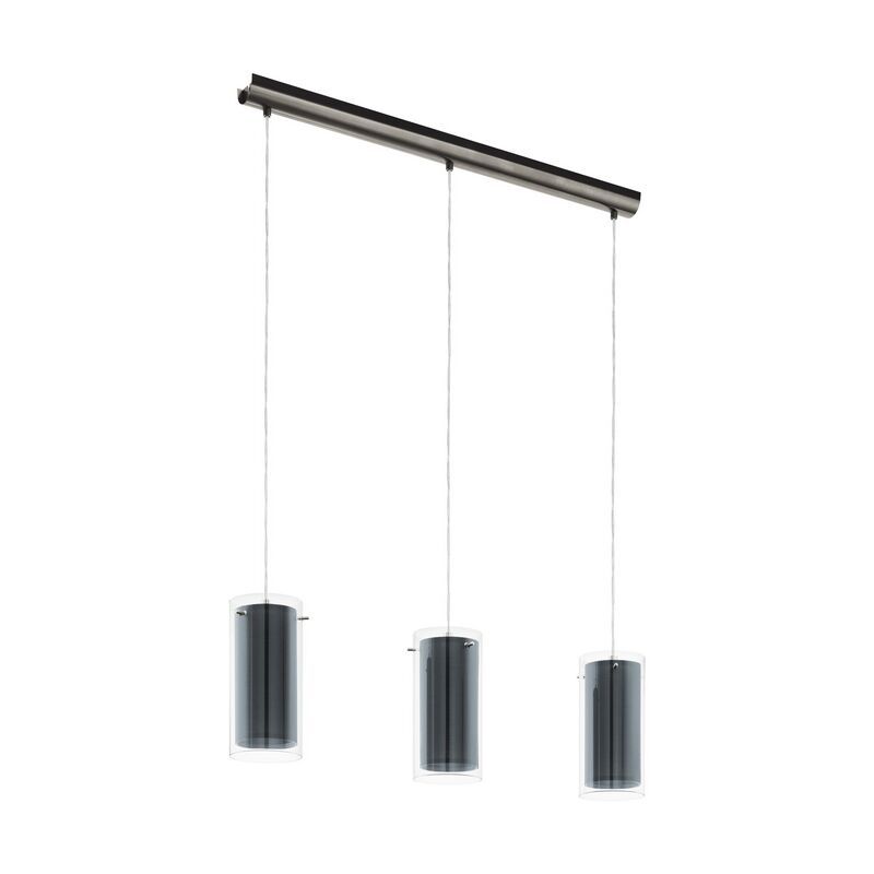 Nikkel modern pendler lampe glas, Barceno