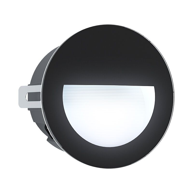 Sort modern indbygget udendørs væglampe aluminium, Luigino, 2,5W, 4000K LED, IP65