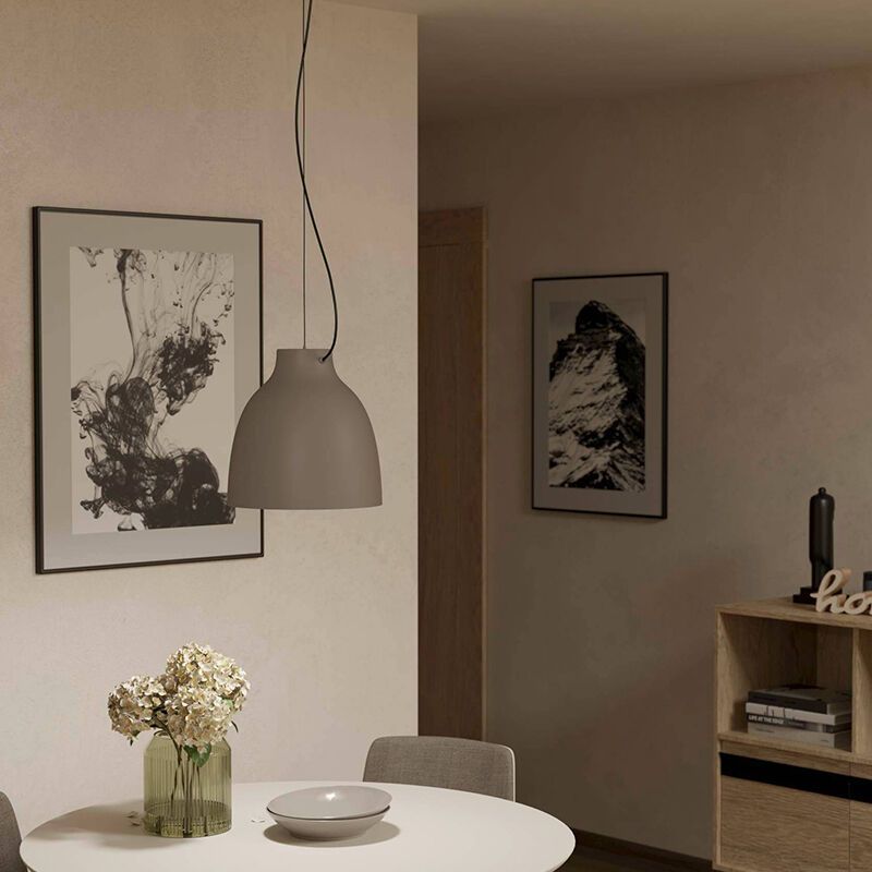 Taupe industri pendler lampe aluminium, Thijs