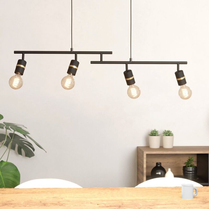 Sort pendler lampe aluminium, Jelger