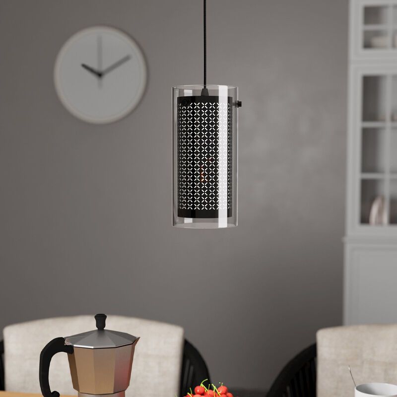 Sort design pendler lampe stof, Barceno