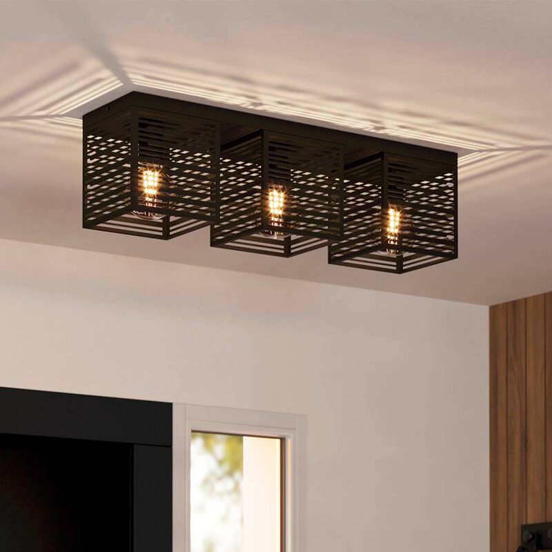 Sort industri loftlampe aluminium, Lennaert Sort industri loftlampe aluminium, Lennaert