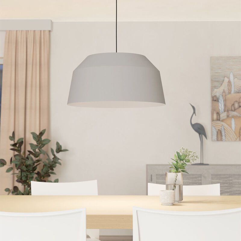 Grå rustik pendler lampe aluminium, Teddie