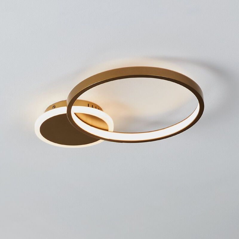 Guld modern loftlampe aluminium, Sivan, 15W, varm til kold hvid justerbar LED, 3 trins lysdæmper Guld modern loftlampe aluminium, Sivan, 15W, varm til kold hvid justerbar LED, 3 trins lysdæmper