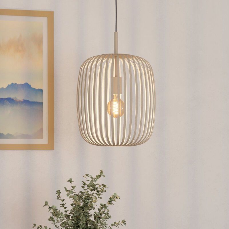 Beige industri pendler lampe aluminium, Pietro