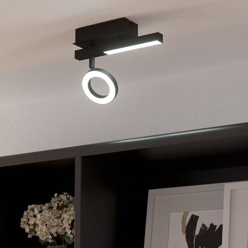 Sort modern loftspot aluminium, Madelinde, 3,2W, 3000K LED Sort modern loftspot aluminium, Madelinde, 3,2W, 3000K LED