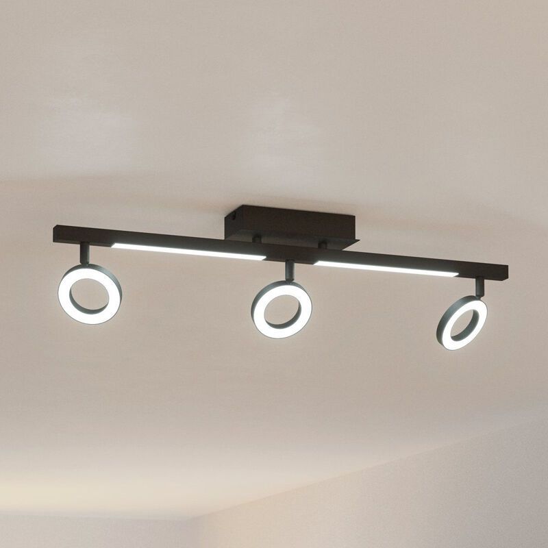 Sort modern loftspot aluminium, Madelinde, 3,2W, 3000K LED