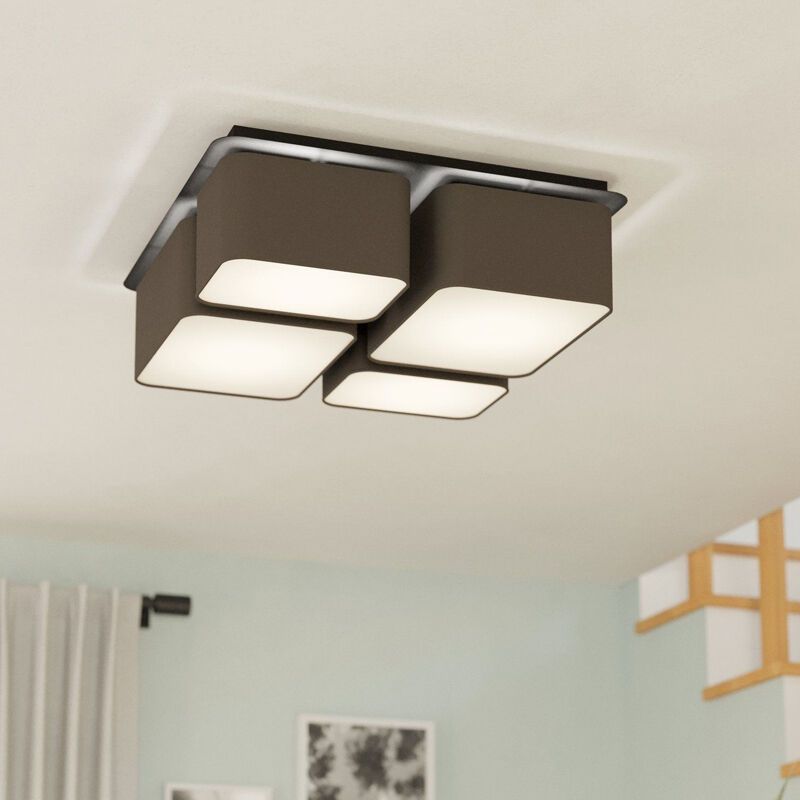 Antracit modern loftlampe aluminium, Jascha