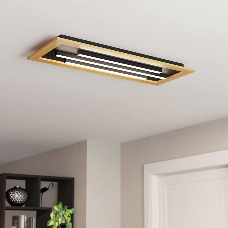 Træ design plafond aluminium, Kyllian, 9W, varm til kold hvid justerbar LED, 3 trins lysdæmper Træ design plafond aluminium, Kyllian, 9W, varm til kold hvid justerbar LED, 3 trins lysdæmper