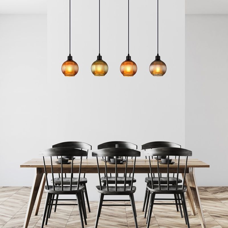 Multi-Farvet retro pendler lampe glas, Zoubida Multi-Farvet retro pendler lampe glas, Zoubida